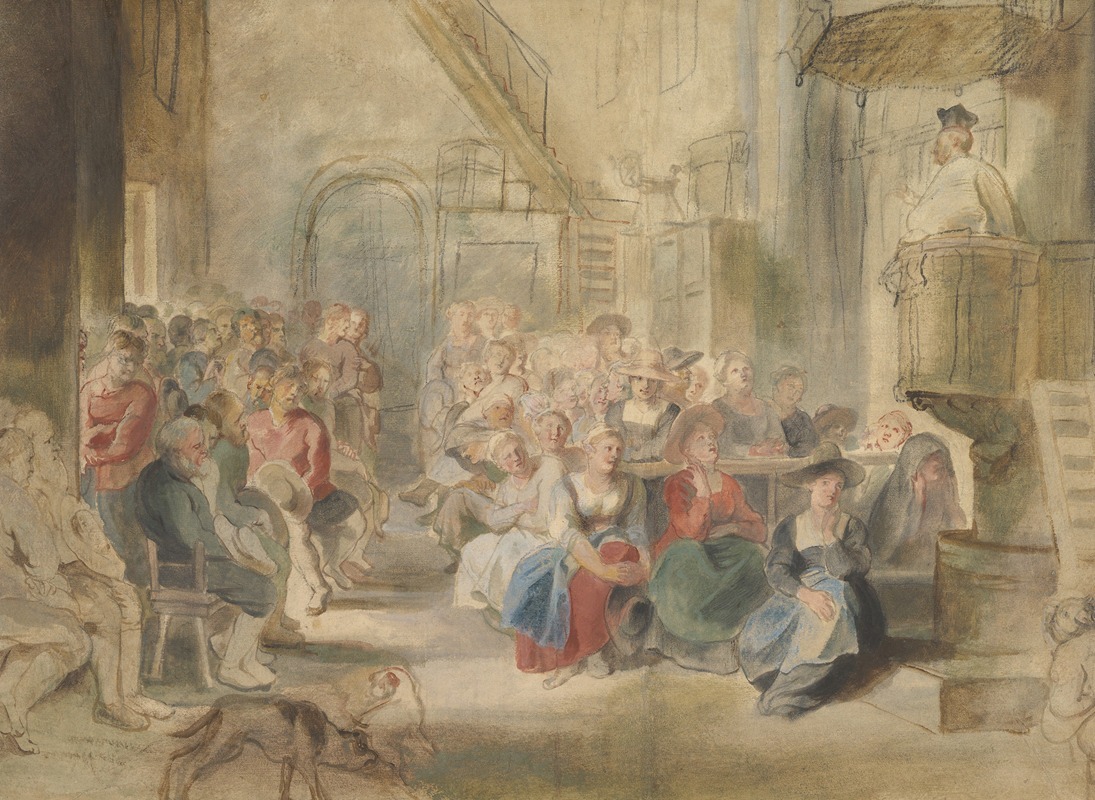 Peter Paul Rubens - A Sermon in a Village Church
