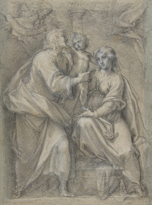 Cristoforo Roncalli - The Holy Family with Angels