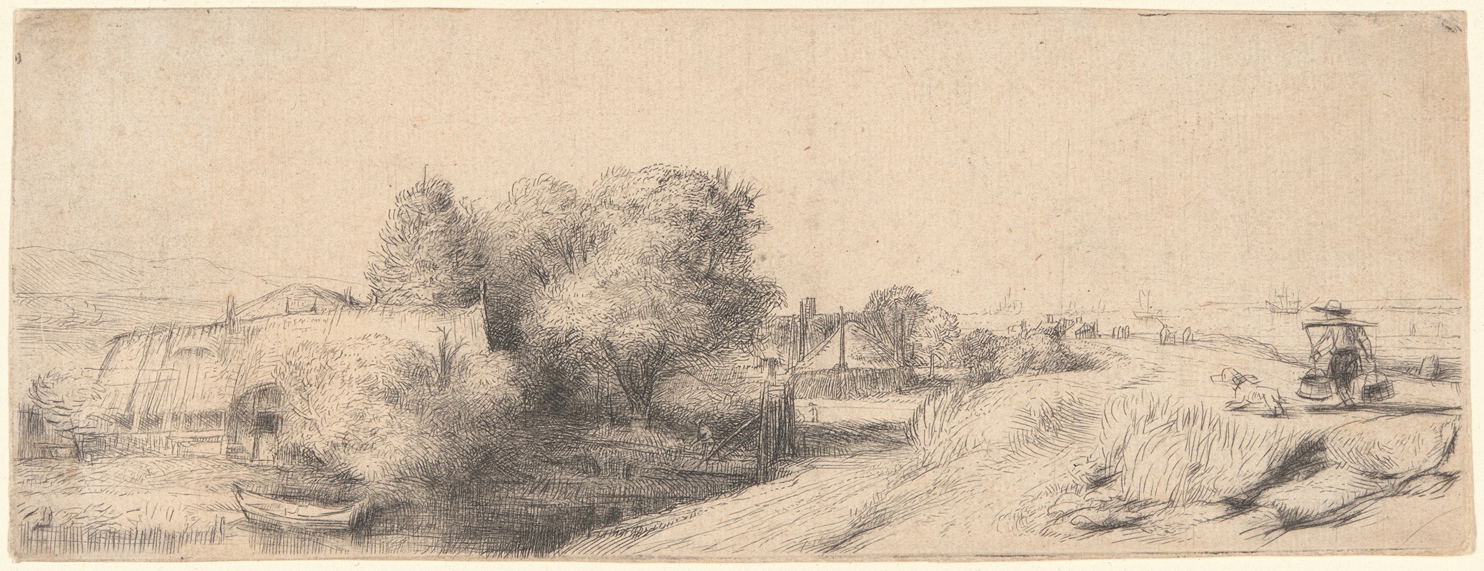 Rembrandt van Rijn - Landscape with a Milkman
