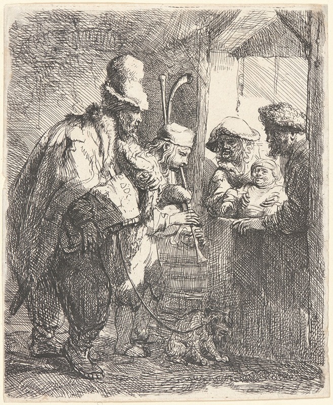 Rembrandt van Rijn - The Strolling Musicians