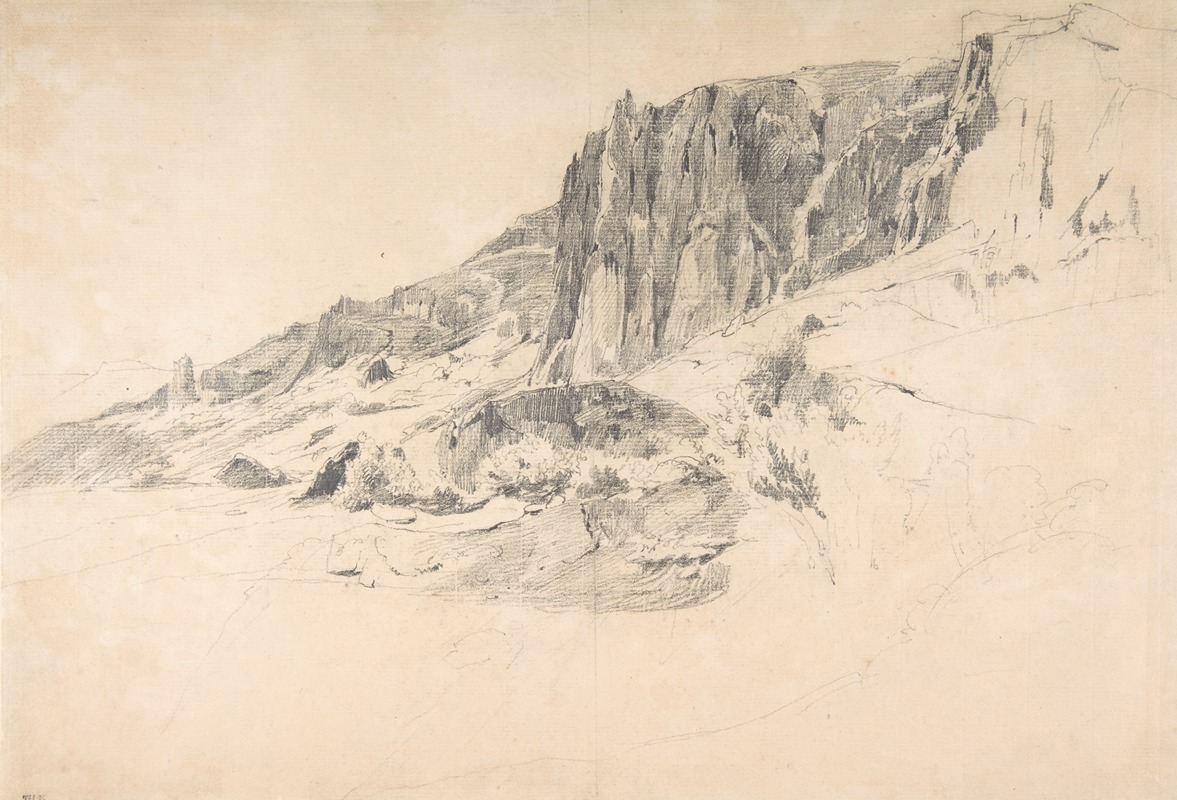 Théodore Rousseau - Cliffs of Malbec at Mont-Dore, the Auvergne