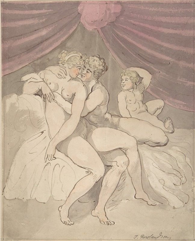 Thomas Rowlandson - Nude Couple Embracing