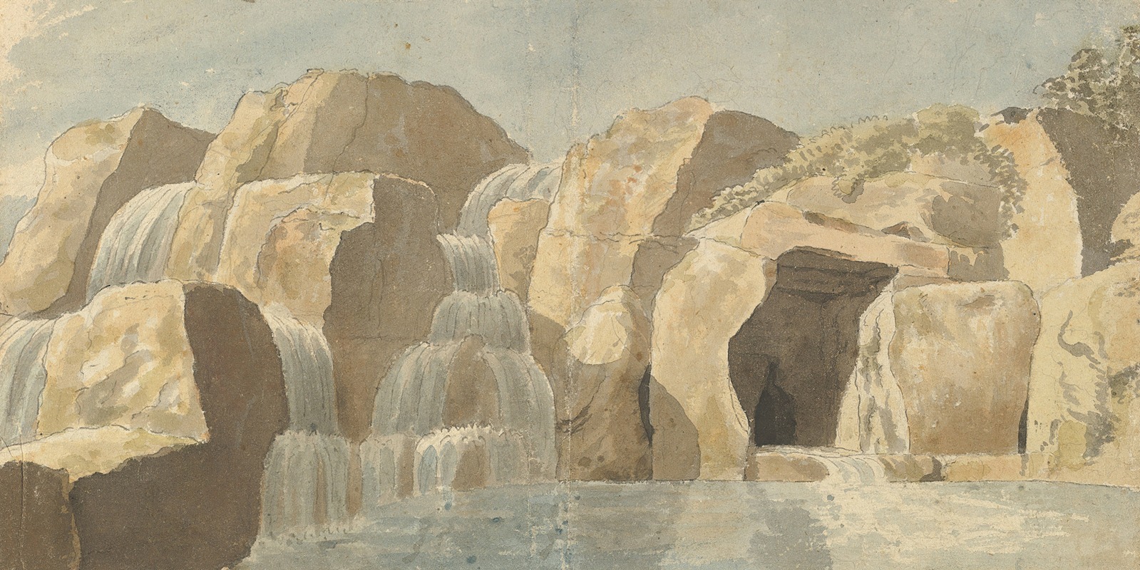 Thomas Sandby - Design for Rock-work and Cascades at Virginia Water, Windsor Great Park