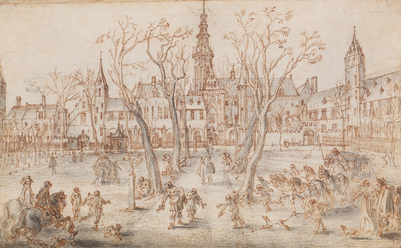 Adriaen van de Venne - Abdijplein of Middelburg