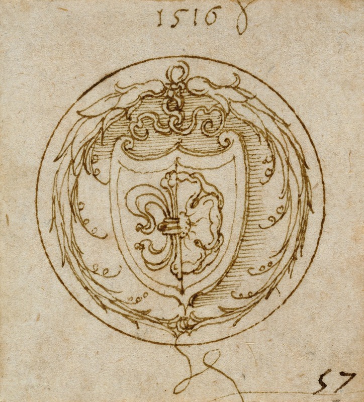 Albrecht Dürer - Design for an Ornament or Signet Ring with the Arms of Lazarus Spengler