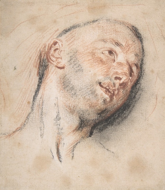Jean-Antoine Watteau - Head of a Man