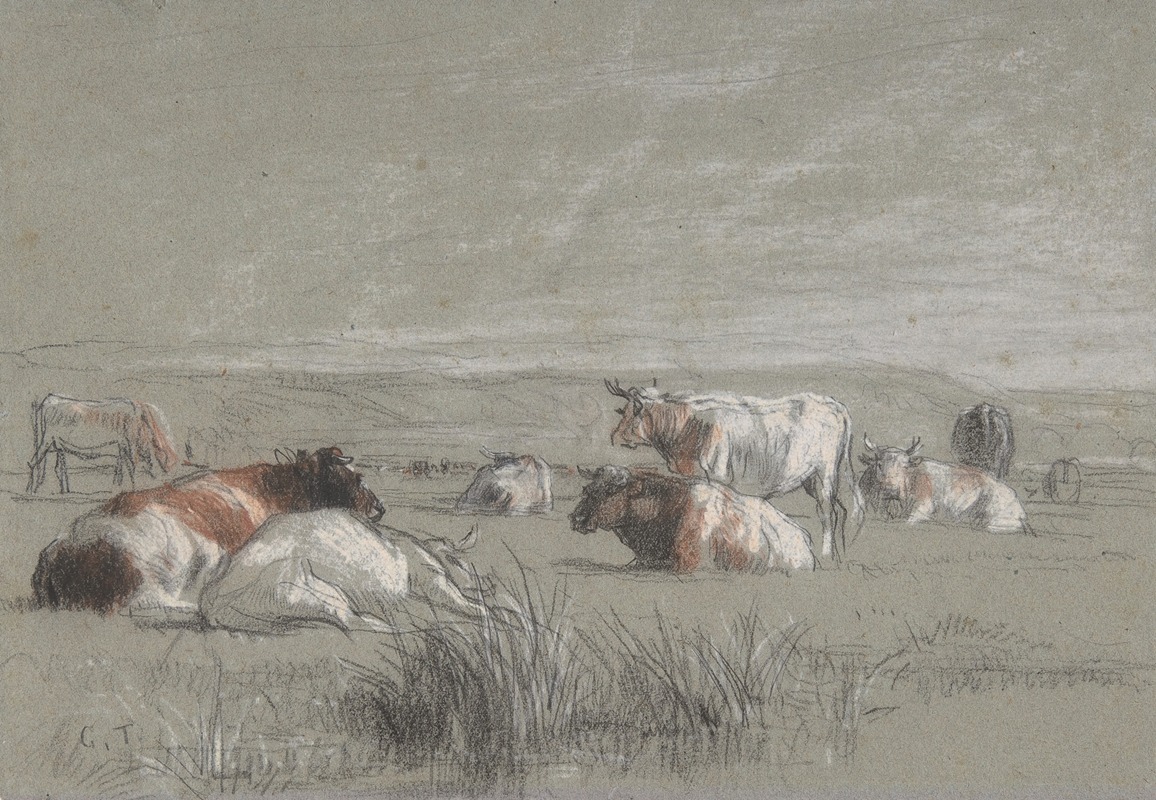 Constant Troyon - Cows in a Landscape