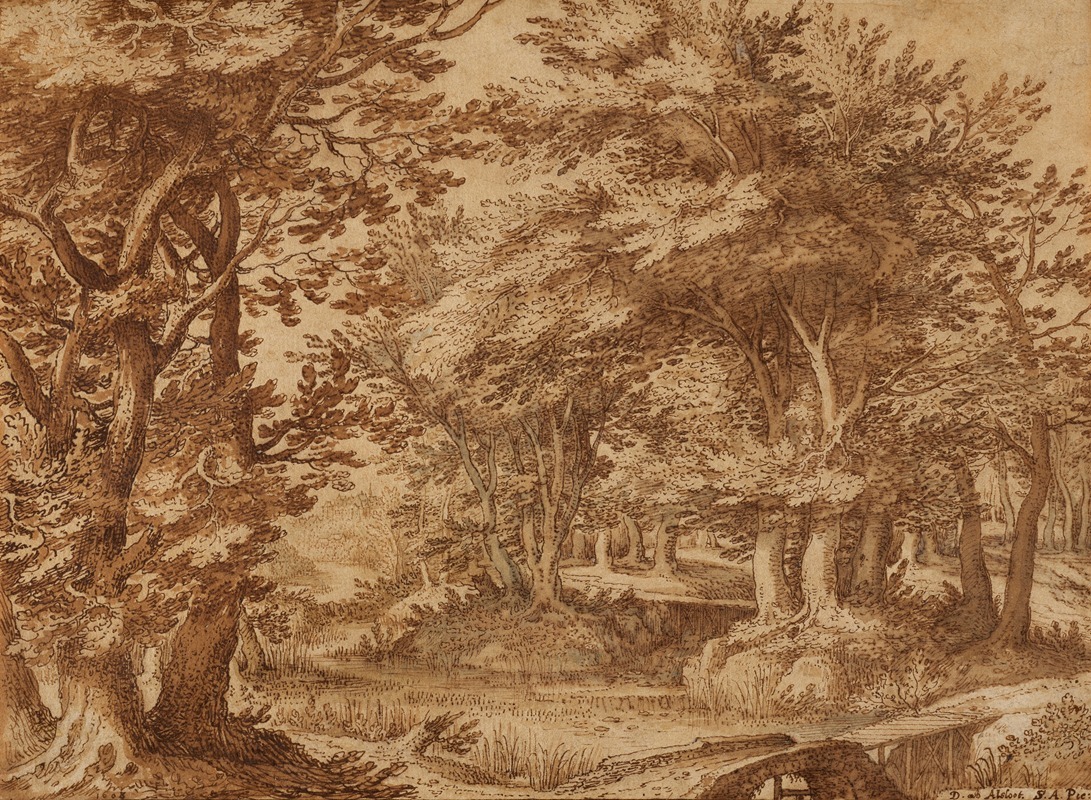 Denys van Alsloot - Forest Landscape with a Distant Castle