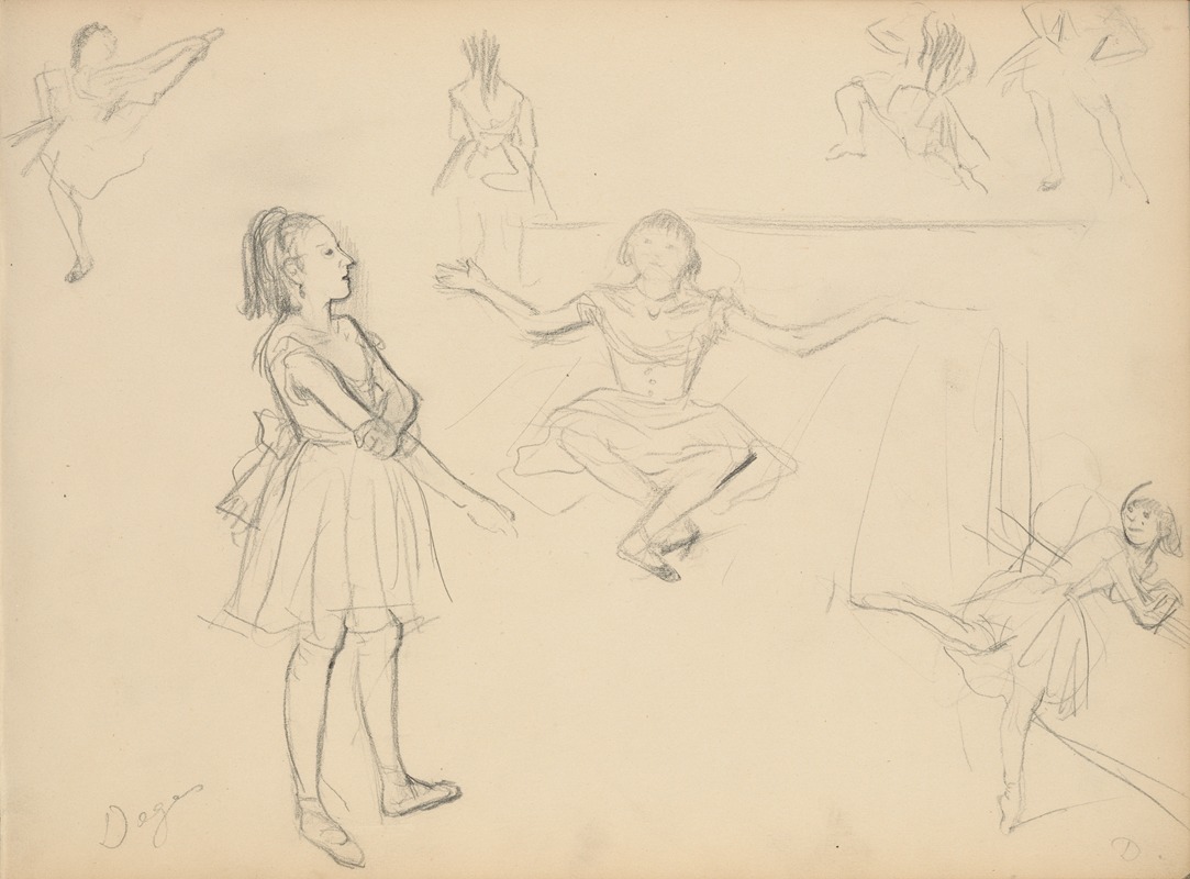 Edgar Degas - Ballet Dancers Rehearsing