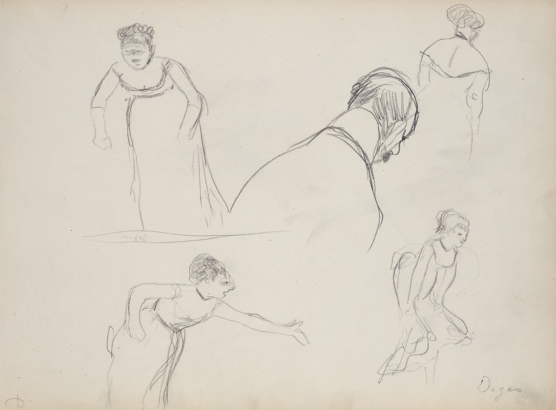 Edgar Degas - Five Rapid Sketches