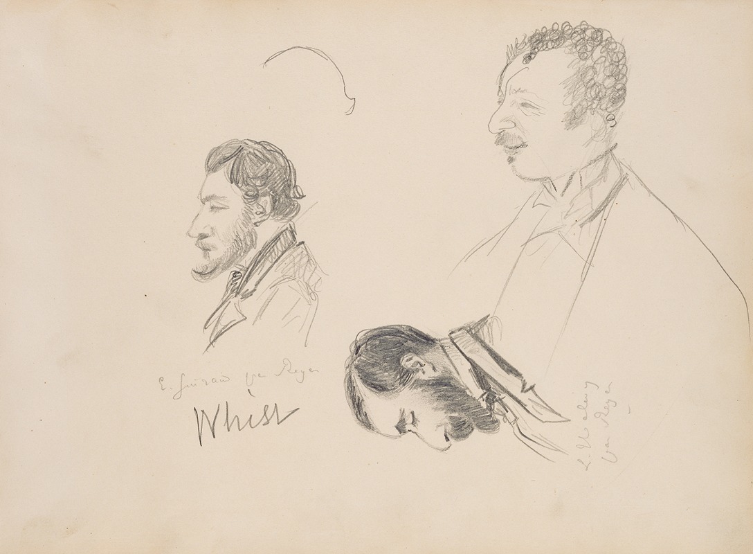 Edgar Degas - Sketches of Men in Profile