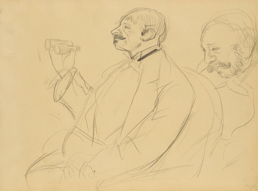 Edgar Degas - Opera Fan and Ernest Reyer