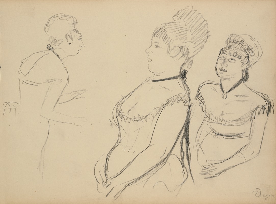 Edgar Degas - Three Sketches