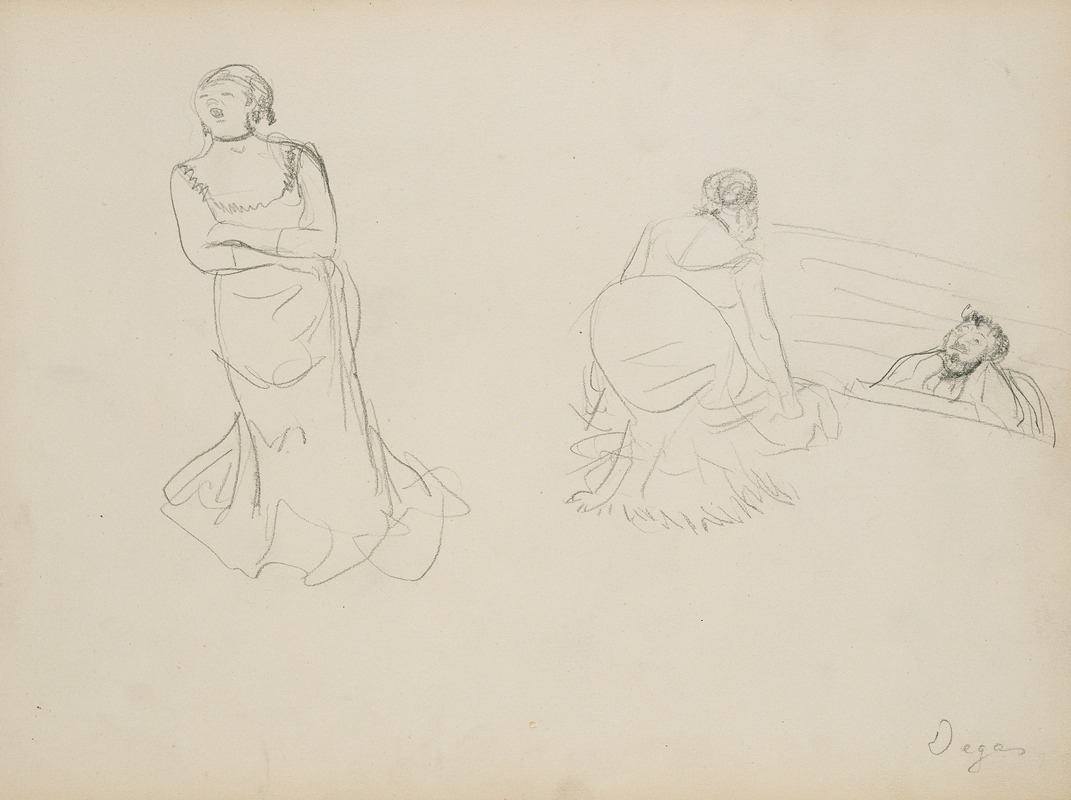Edgar Degas - Two Sketches