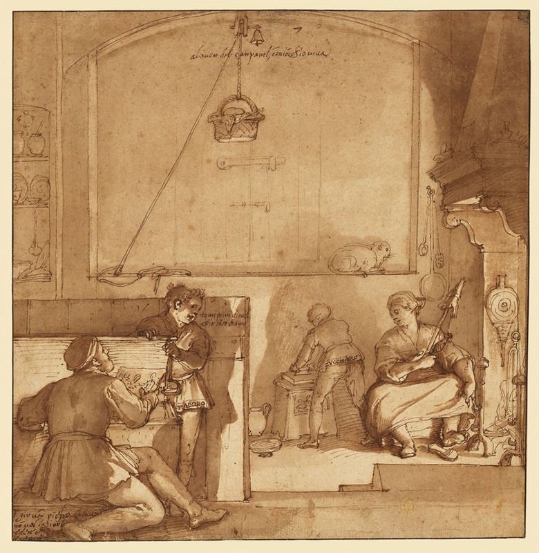 Taddeo in the House of Giovanni Piero Calabrese by Federico Zuccaro ...
