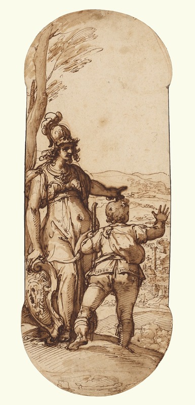 Federico Zuccaro - Pallas Athena Shows Taddeo the Prospect of Rome