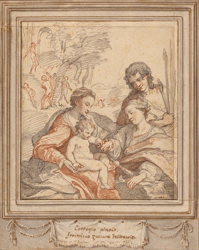 Federico Zuccaro - The Mystic Marriage of Saint Catherine (after Correggio)