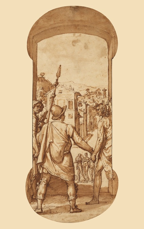 Federico Zuccaro - Taddeo Returns to Rome Escorted by Drawing and Spirit toward the Three Graces