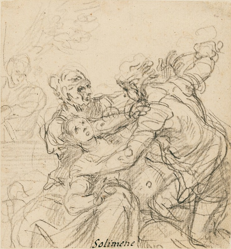 Francesco Solimena - Study for the Death of Messalina