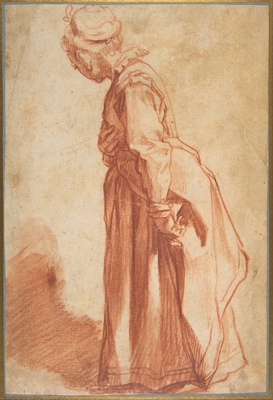 Francesco Vanni - Standing Woman Looking to Left Background