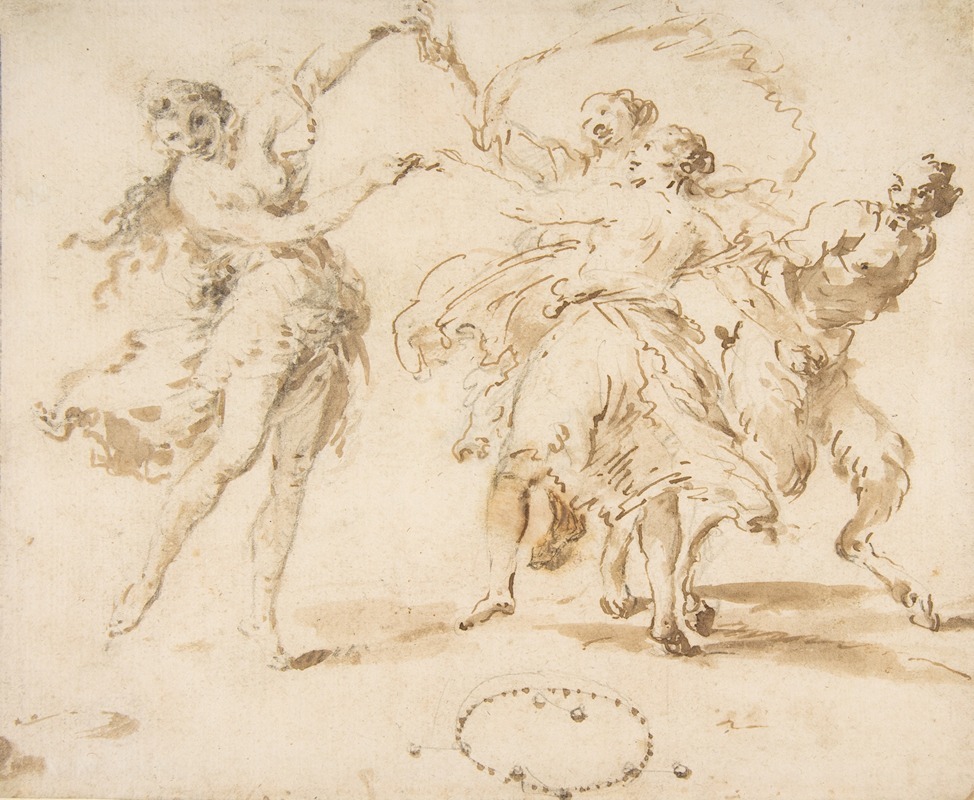 Francesco Zuccarelli - Three Dancing Nymphs and a Satyr