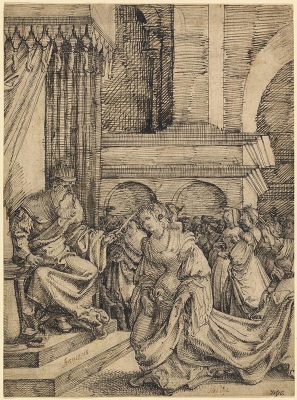 Frans Crabbe van Espleghem - Esther Before Ahasuerus