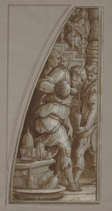 Giorgio Vasari - Bearded Man Filling a Glass