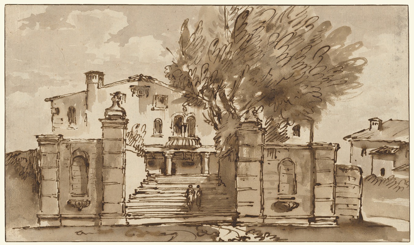 Giovanni Battista Tiepolo - View of a Villa