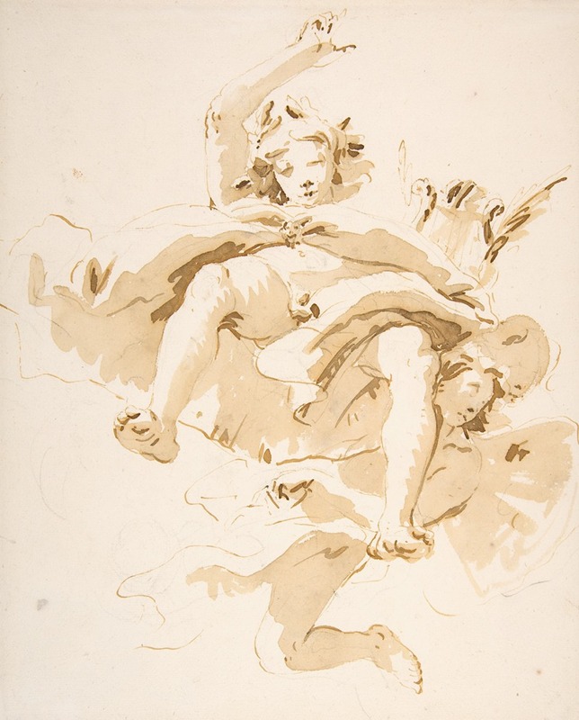 Giovanni Battista Tiepolo - Apollo Supported by a Winged Genius