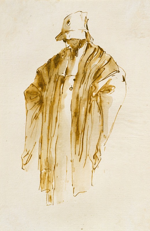 Giovanni Battista Tiepolo - Bearded Man Looking Down to the Left