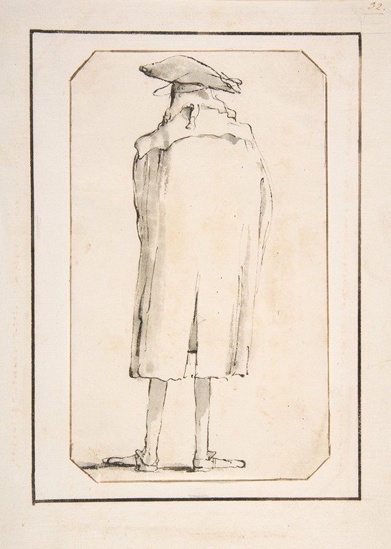 Giovanni Battista Tiepolo - Caricature of a Man Seen from Behind