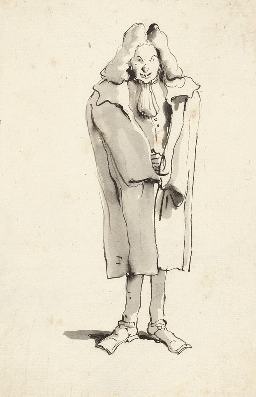 Giovanni Battista Tiepolo - Caricature of a Man Wearing an Overcoat
