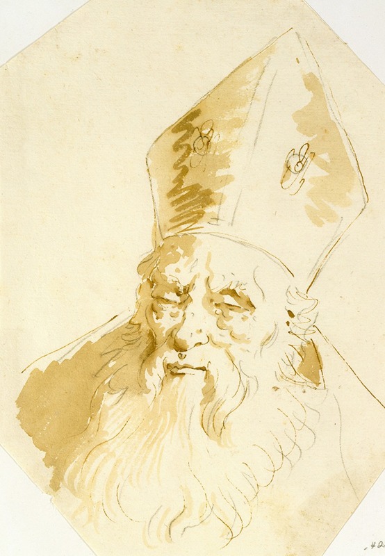 Giovanni Battista Tiepolo - Head of a Bishop