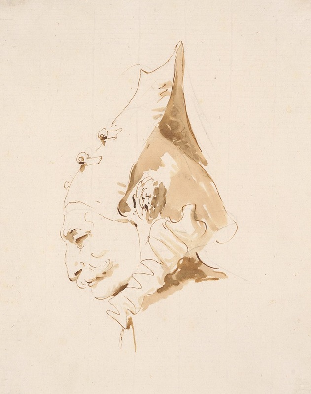 Giovanni Battista Tiepolo - Head of a Man in Profile to the Left