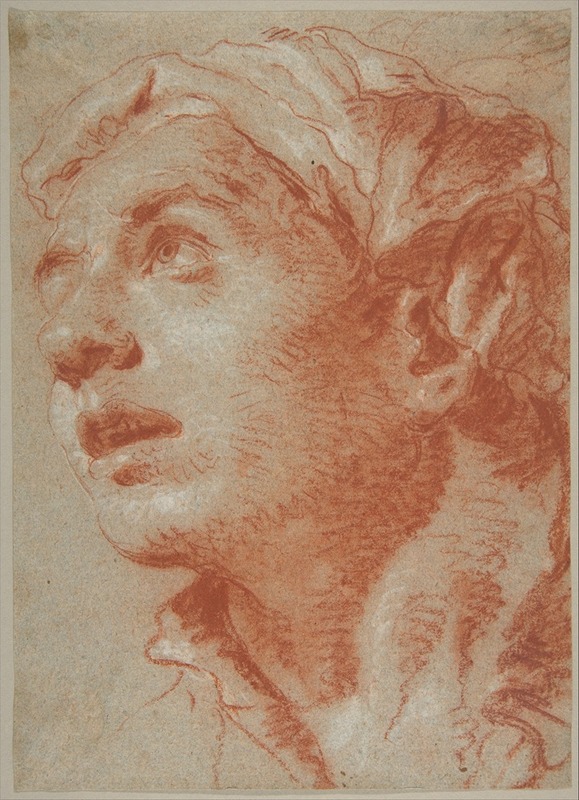Giovanni Battista Tiepolo - Head of a Young Man in Three-Quarter View