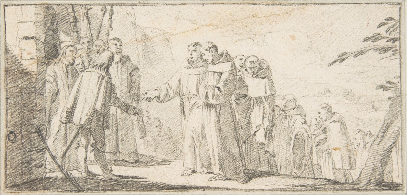 Giovanni Battista Tiepolo - Reception of Monks at a City Gate