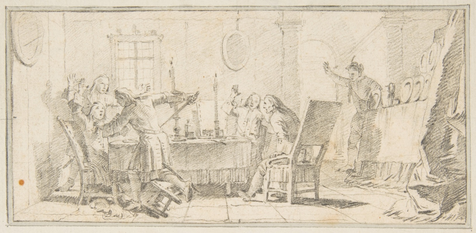 Giovanni Battista Tiepolo - Scene of a Murder in an Interior