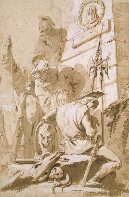 Giovanni Battista Tiepolo - Soldiers Around a Monument