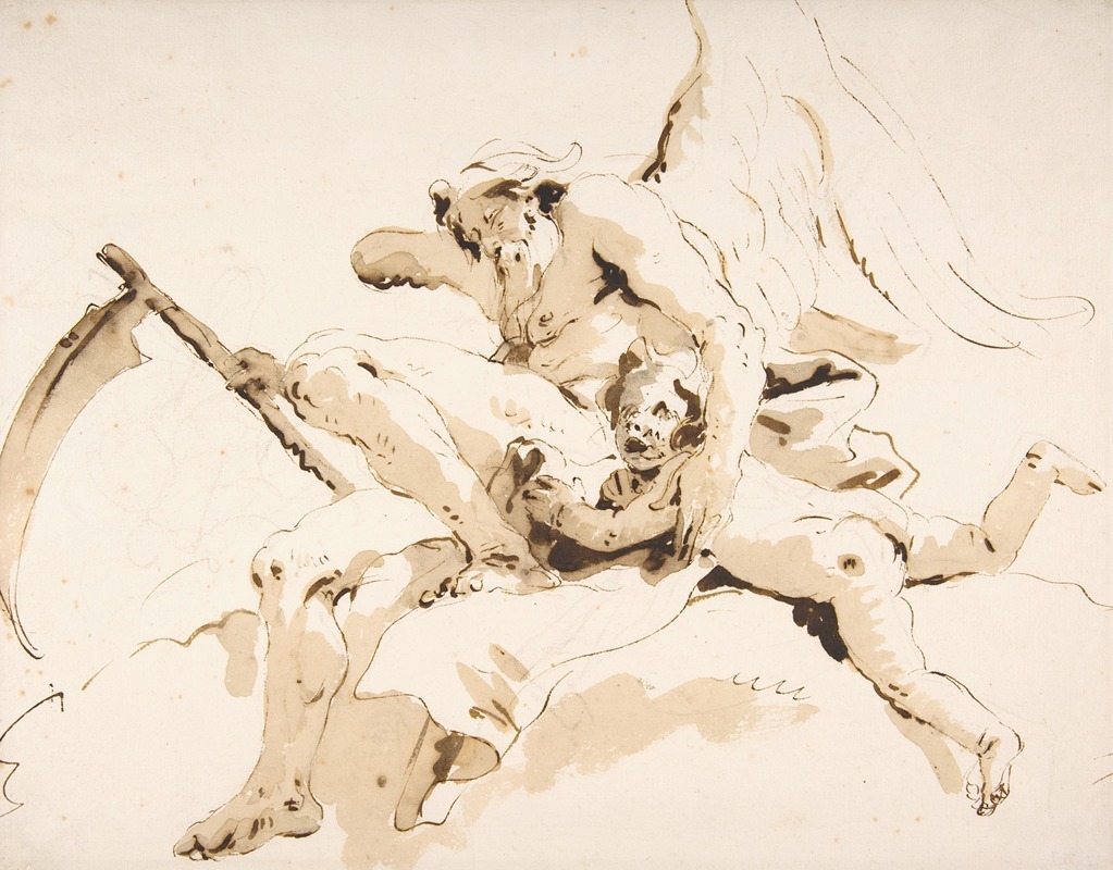 Giovanni Battista Tiepolo - Time Seated, Clutching a Putto