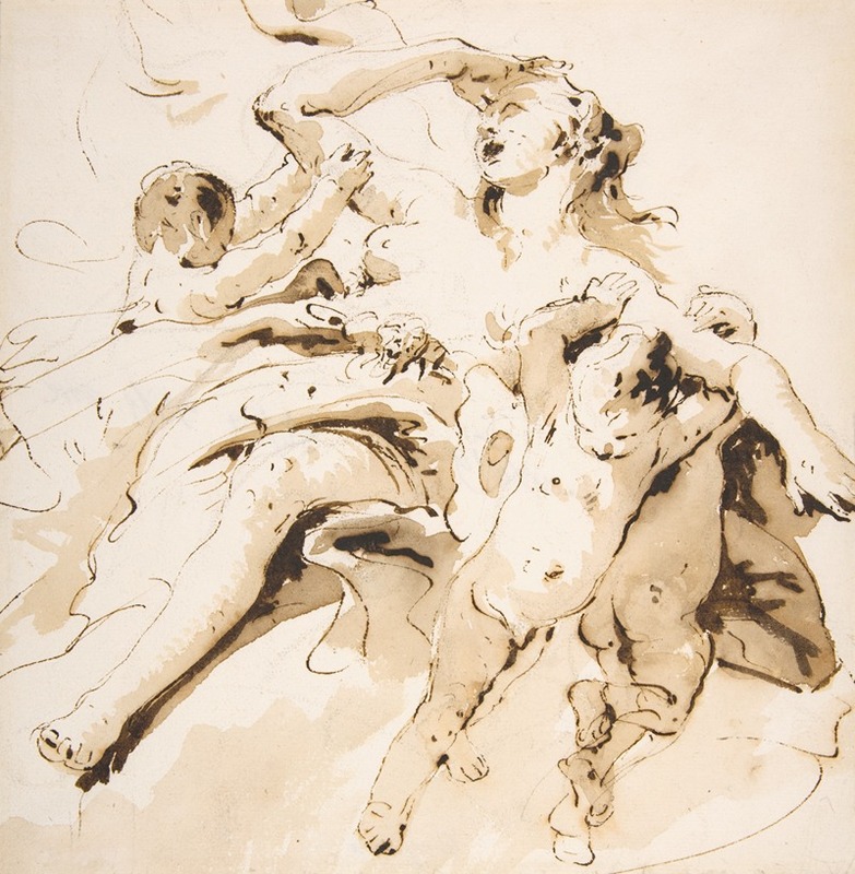 Giovanni Battista Tiepolo - Woman Transported by Three Putti