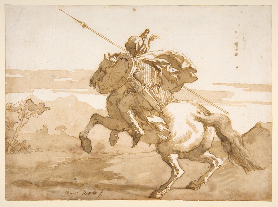 Giovanni Domenico Tiepolo - An Oriental Horseman