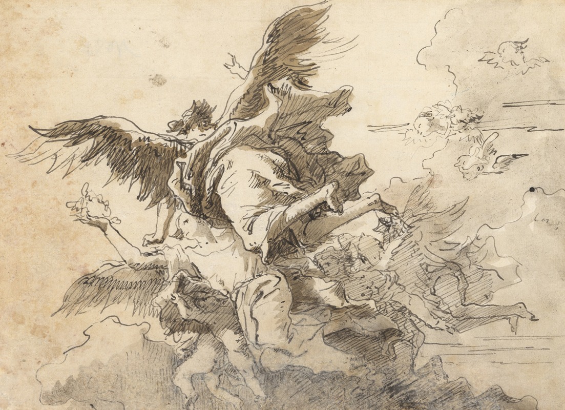 Giovanni Domenico Tiepolo - Angels in the Sky