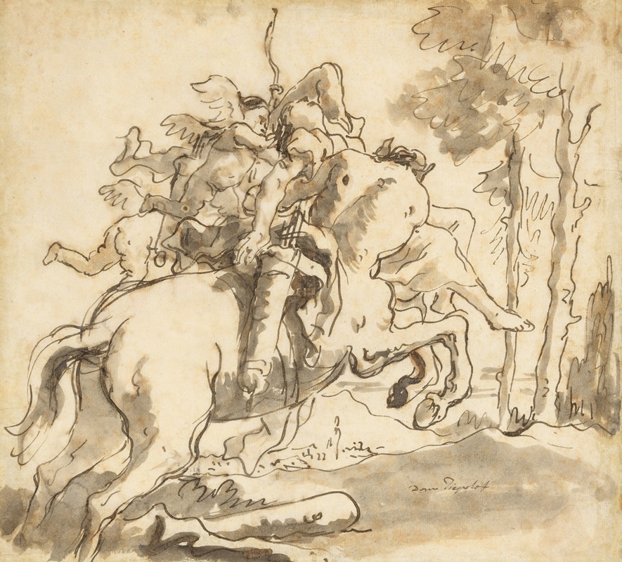 Giovanni Domenico Tiepolo - Centaur Carrying Off a Nymph