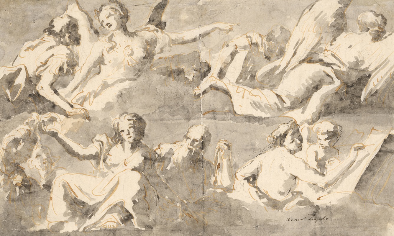 Giovanni Domenico Tiepolo - Frieze of Allegorical Figures
