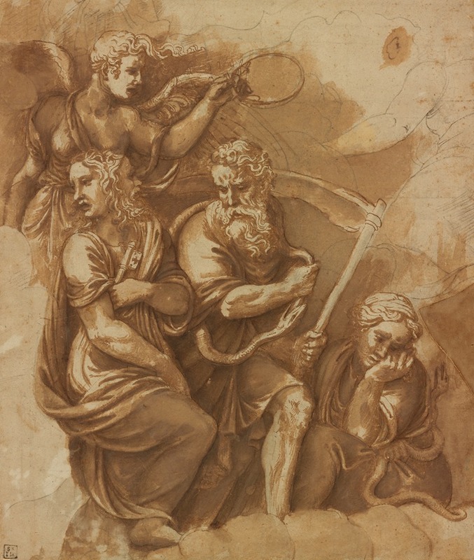 Giulio Romano - Victory, Janus, Chronos and Gaea
