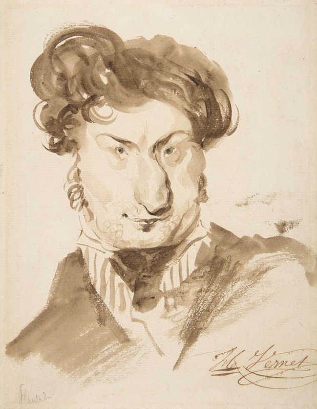 Horace Vernet - Caricature of Charles-Henri Plantade