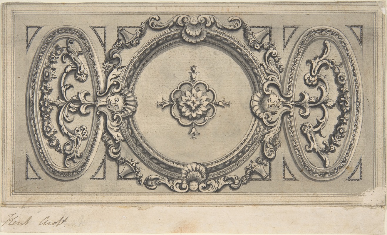 Isaac Ware - Design for a Staircase Ceiling