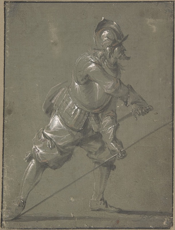 Jacob Matthias Weyer - An Infantryman Drawing his Sword