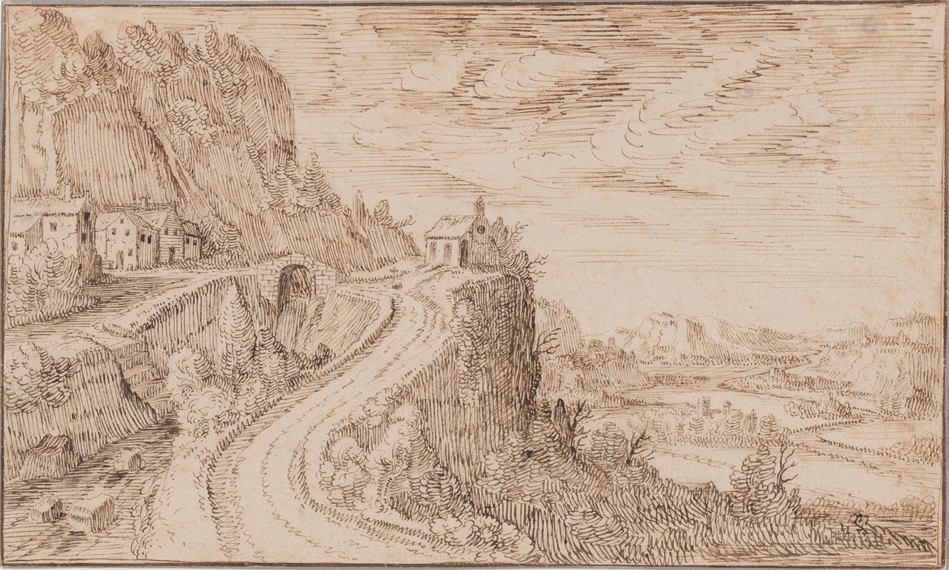 Jacob de Gheyn II - Mountainous Landscape with a Chapel