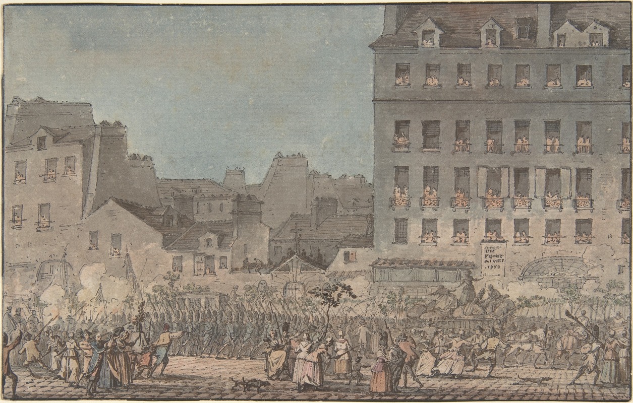 Jacques-François-Joseph Swebach - Louis XVI Entering Paris, October 6, 1789